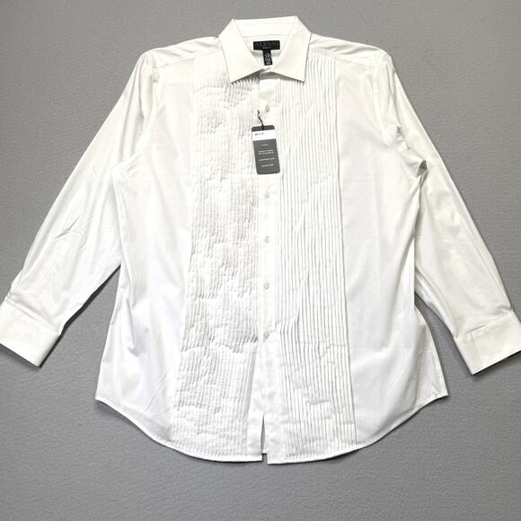 Alfani Other - Alfani Men's Slim Fit Pleated Panel Formal Shirt, White 16-16.5 32-33 $80